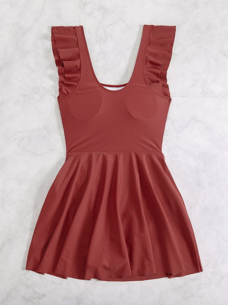 2025 Skirted One-Piece Swimsuit - Modest Plus Size European Hot Spring Style_11