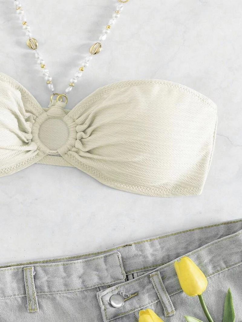 Sexy Chain Halter Bikini - Solid Color Hot Seller Beachwear_8