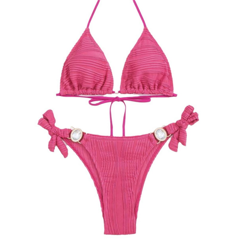 Sexy Solid Color Bikini - Atmospheric Women's Swimwear Hot Seller_05