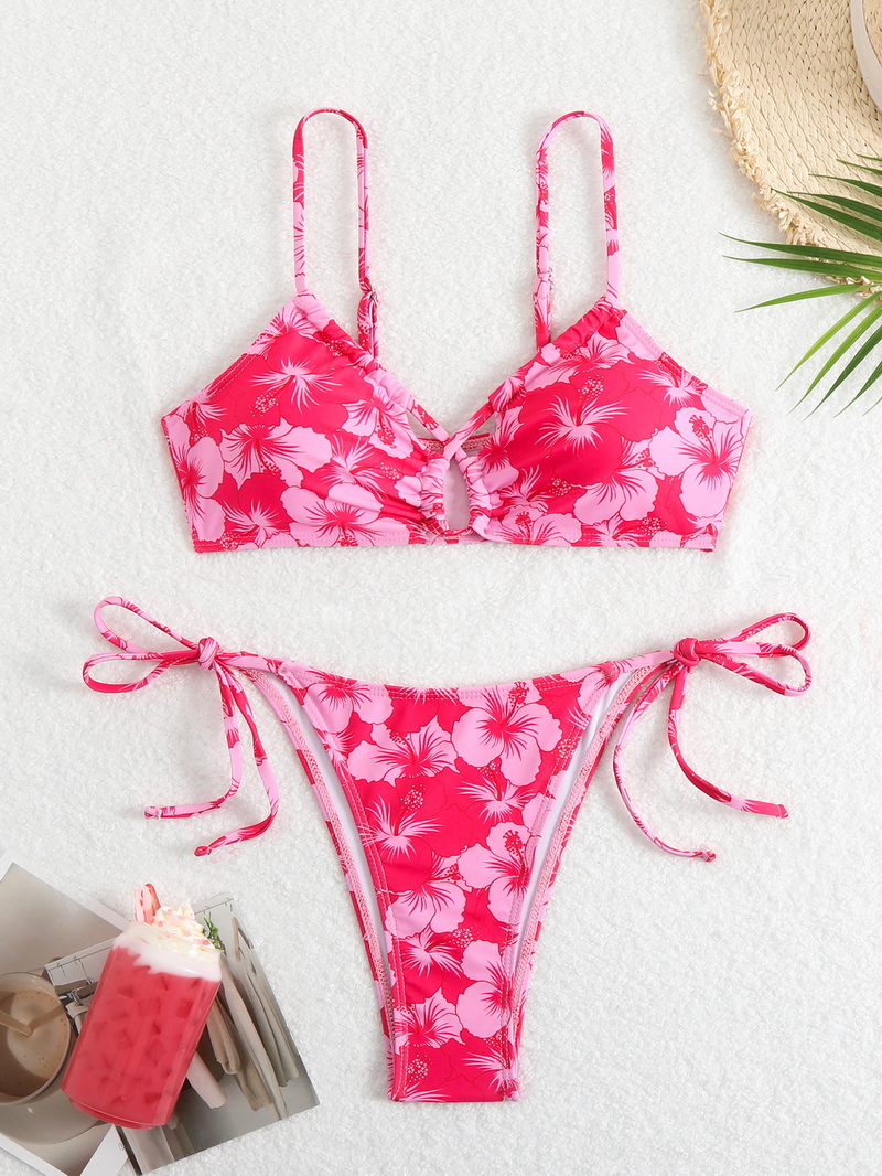 2025 Ins-Style Printed Bikini - European Sexy Lace-Up Swimsuit In Stock_16
