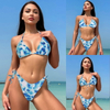 2025 New Sexy Three-Piece Backless Tie Bikini for Women - European Ins Style Swimwear