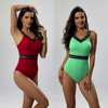New European One-Piece Swimsuit for Women - Sports Quick-Dry Bikini with Webbing Straps