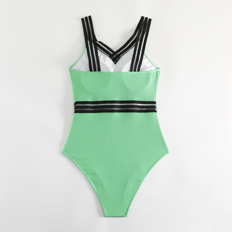 New European One-Piece Swimsuit for Women - Sports Quick-Dry Bikini with Webbing Straps_30