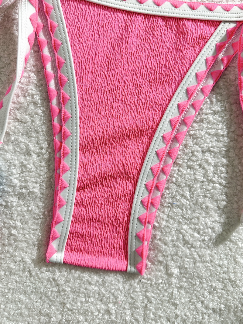 Solid Color Ins Style Bikini Swimwear For Women Sexy Beachwear