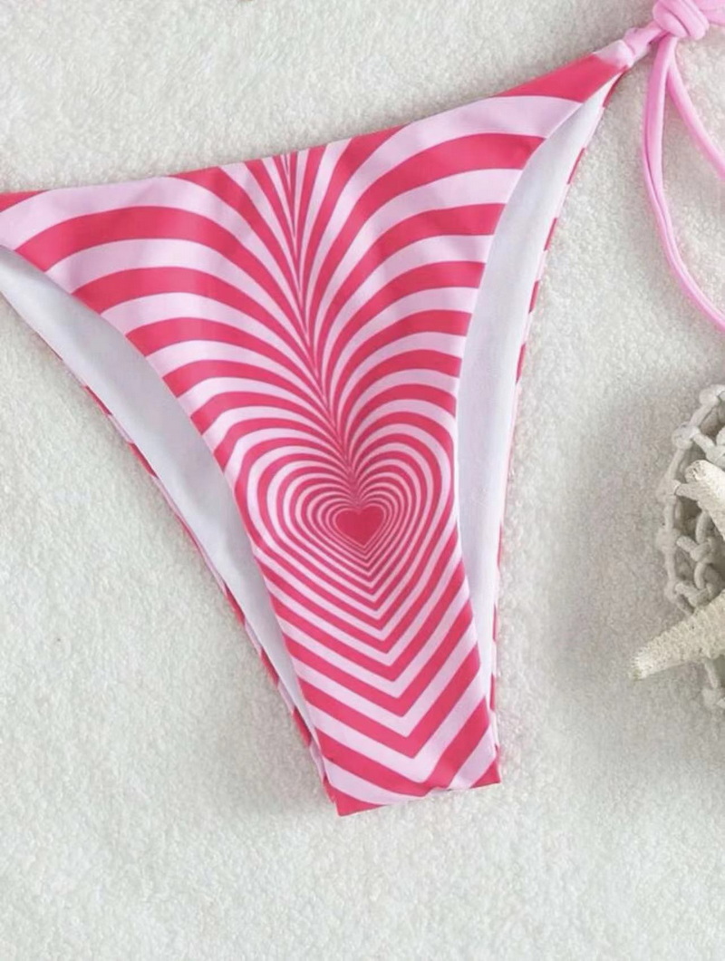 Sexy Striped Tie Bikini - Heart Detail INS Style Swimwear