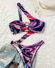 European Cut-Out One-Shoulder Monokini With Metal Ring Design