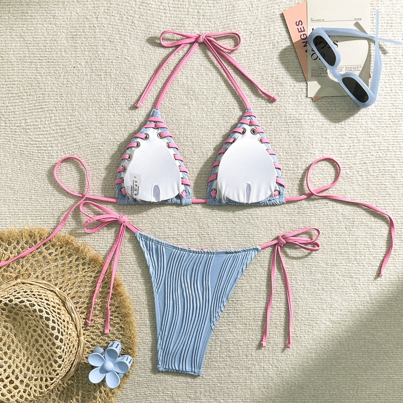 Summer Sexy Solid Color Bikini - INS Style Women's Vacation Swimwear_5_04