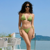 2025 Hot-Selling European Bikini With Ruching And Multi-Needle Stitching Two-Piece Design