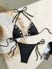 2025 New Shell Triangle Bikini Set - Halter Tie-Up Sexy Swimsuit for Women