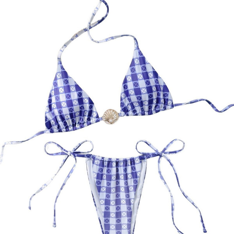 New Western Style Bikini – Sexy Ribbed Bandeau High Cut Twist Front Swimwear