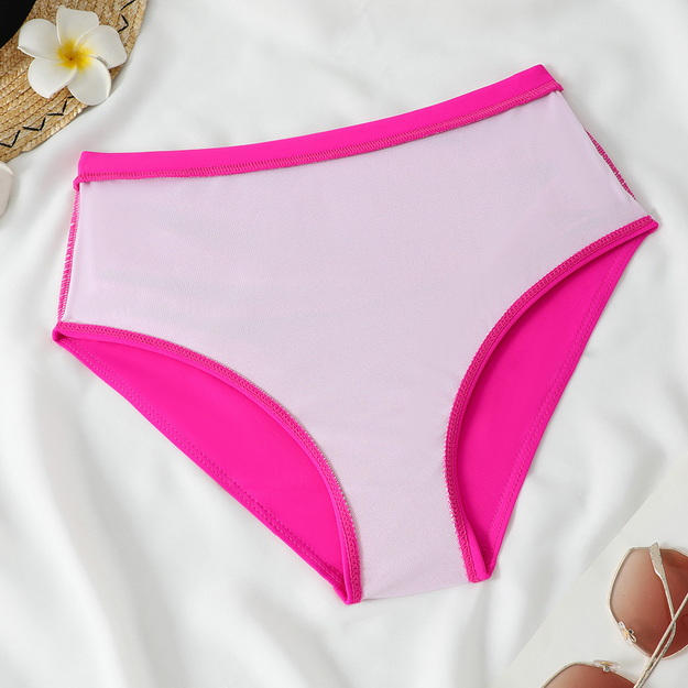 Western Style Ribbed Bandeau Bikini &ndash; High Cut Twist Front Sexy Swimwear_08