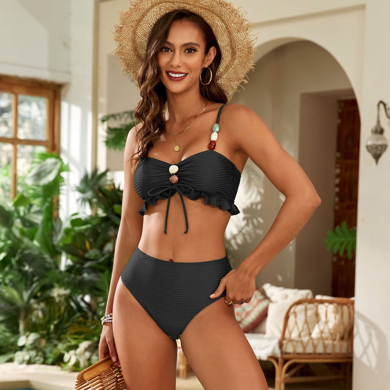 2025 New Beaded Tie Three-Piece Bikini Set Hot-Selling Bikini Swimwear_15