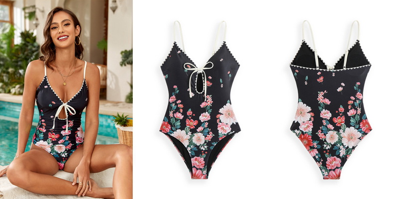 2025 New Custom Floral Shell-Edge One-Piece Swimsuit Set_17