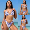 2025 New Sexy Three-Piece Backless Tie Bikini for Women - European Ins Style Swimwear