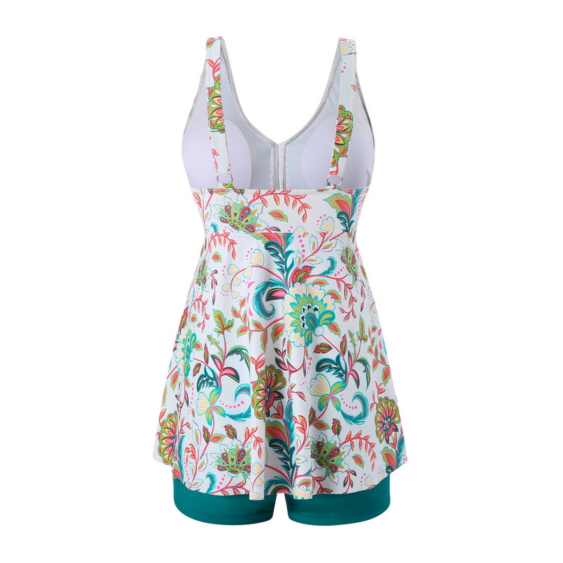 New European Sports Two-Piece Swimsuit - Plus Size with Boyshort Bottoms_20