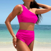 2025 One-Shoulder Two-Piece Swimsuit - Sexy Quick-Dry European Bikini
