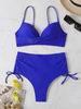 Solid Color Tie Triangle Bikini - Underwire Bra Hot Seller Bikini