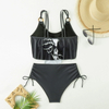 Sexy Solid Color Cutout Bikini - Pure Desire Beach Swimsuit