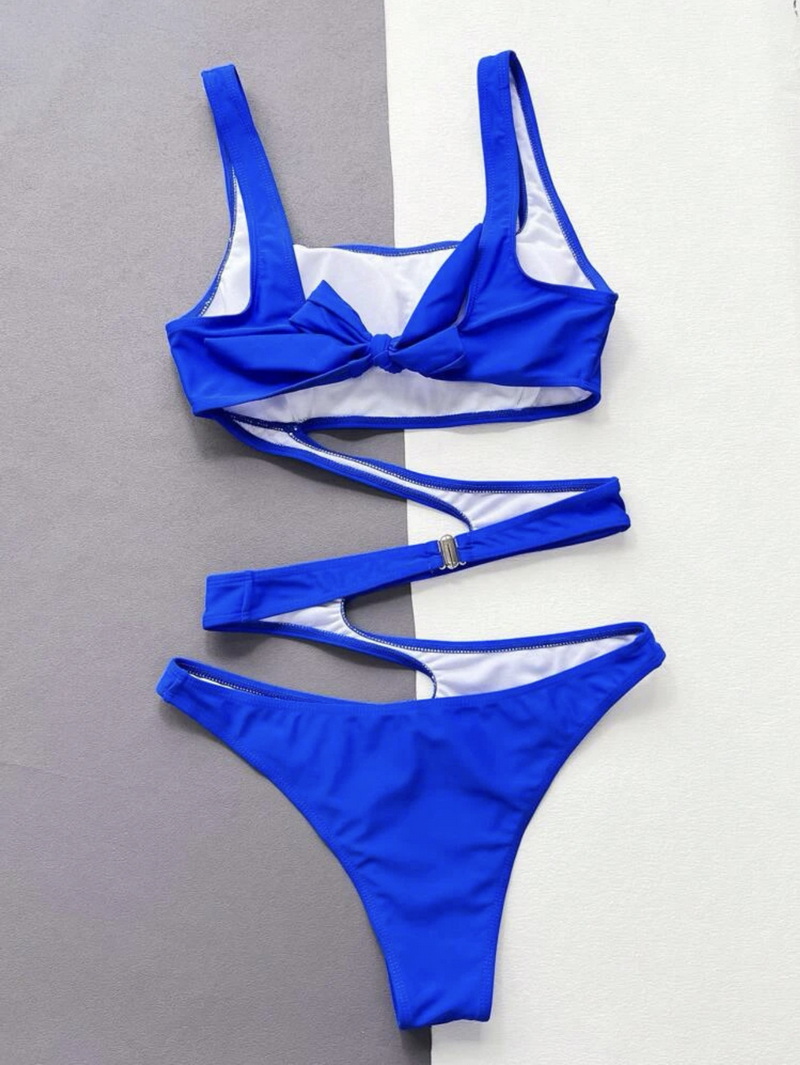 Sexy One-Piece Cutout Bikini - Solid Color Swimsuit for Women_13