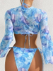 Sexy Three-Piece Cover-Up Bikini Set - Sun Protection Hot Seller