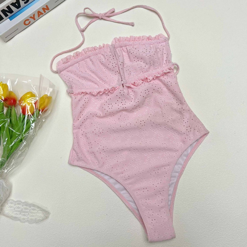 Sexy Halter One-Piece Bikini - Tie-Up Women's Beach Swimsuit Hot Seller_08