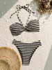 Sexy Striped Two-Piece Bikini - Beach Vacation Women's Swimwear
