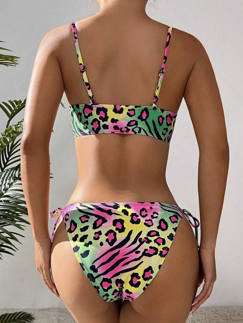 Sexy Leopard Tie Bikini - Classic Beach Swimwear Hot Seller_11