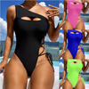 Sexy Solid Color One-Piece Tie Bikini - Essential Women's Swimsuit Hot Seller