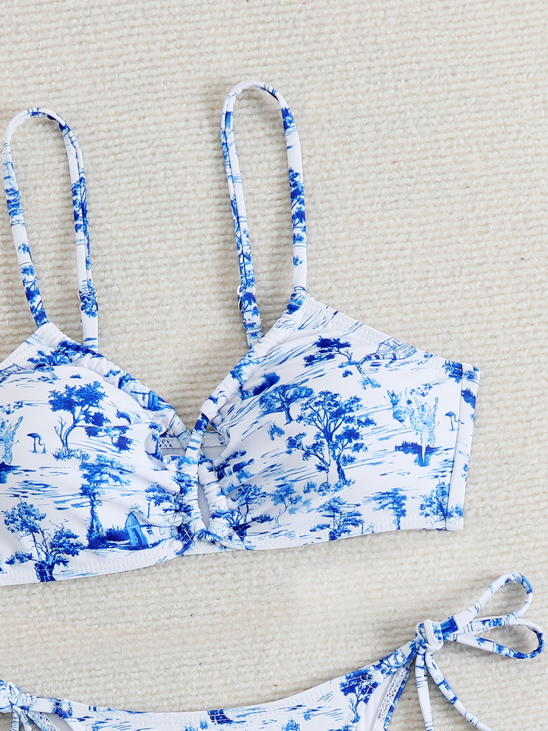 2025 Ins-Style Printed Bikini - European Sexy Lace-Up Swimsuit In Stock_37