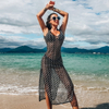 2025 Beach Vacation Cover-Up Dress - Hollow-Out Swimsuit Skirt Over Bikini