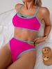 2025 Colorblock Backless Bikini - European Two-Piece Swimsuit