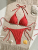 2025 Sexy Mesh Shell Halter Bikini For Women European Beach Vacation