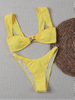 2025 New European Bandeau Bikini With Sexy Metal Starfish And High Slit Design