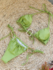 2025 New Sexy Solid Halter Bikini With Tie Design In European Style