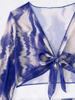 Sexy Tie-Dye Five-Piece Bikini Set - Includes Headscarf Women's Swimwear