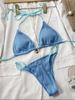 Toothpick Fabric Bikini Set - Sexy Two-Piece Swimwear