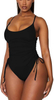 2025 New European One-Piece Swimsuit With Sexy Deep V Straps And Tummy Control
