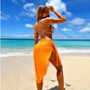 2025 New European Three-Piece Bikini Set With Sexy Cover-Up For Beach Vacations