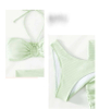 Custom 3-Piece Bikini Set with Sheer Skirt - Halter Solid Color Sexy Swimwear