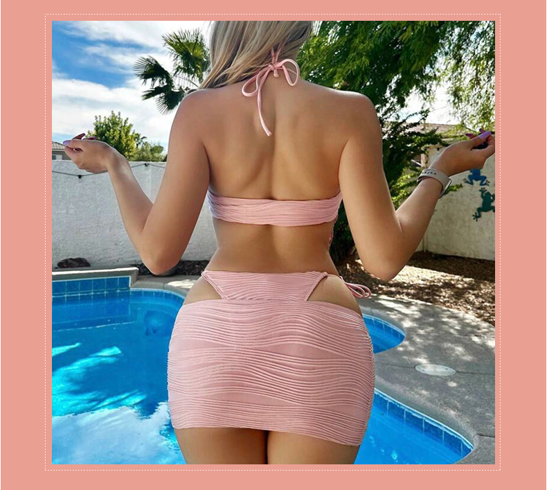 New Hot-Selling 3-Piece High-Waisted Bikini Set - Sexy, Tummy Control Swimsuit for Women_09