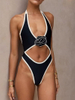 2025 New Fashion Bikini – Minimalist Sexy Tie Back 3D Floral Swimwear