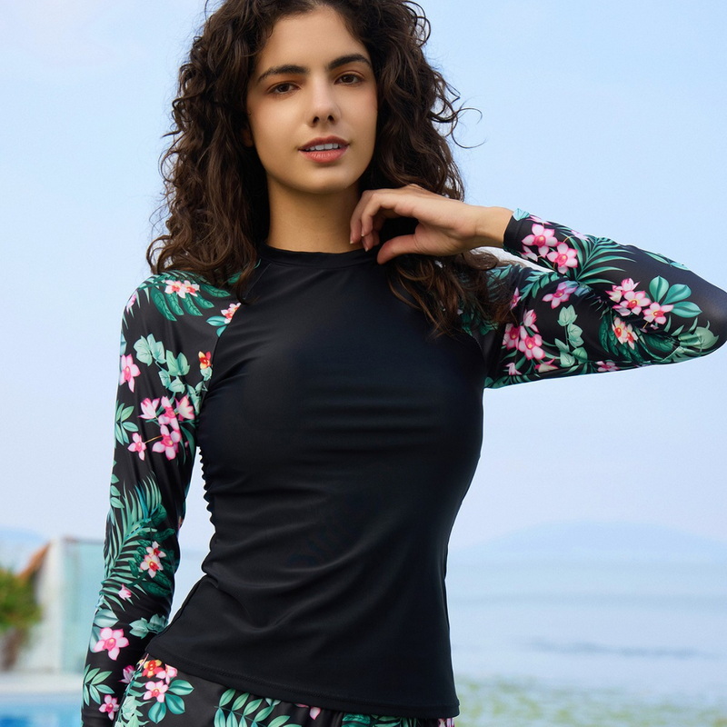 2025 New Fashion Bikini Long Sleeve Dive Swimsuit for Women Two-Piece Swimwear