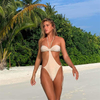 Hot Selling Sexy Tie-Up Halter One-Piece Swimsuit Export Style