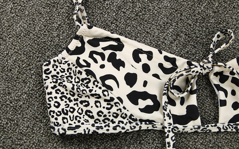 Leopard Print And Polka Dot Bikini Tie Two-Piece Swimsuit Sexy European Style S-XXXL_19