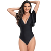New One-Piece Swimsuit for Women - European Ruffle Trim Sexy Bikini Swimwear