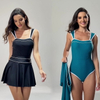 New European Sexy One-Piece Swimsuit - Sports Bikini Set with Skirt Two-Piece In Stock