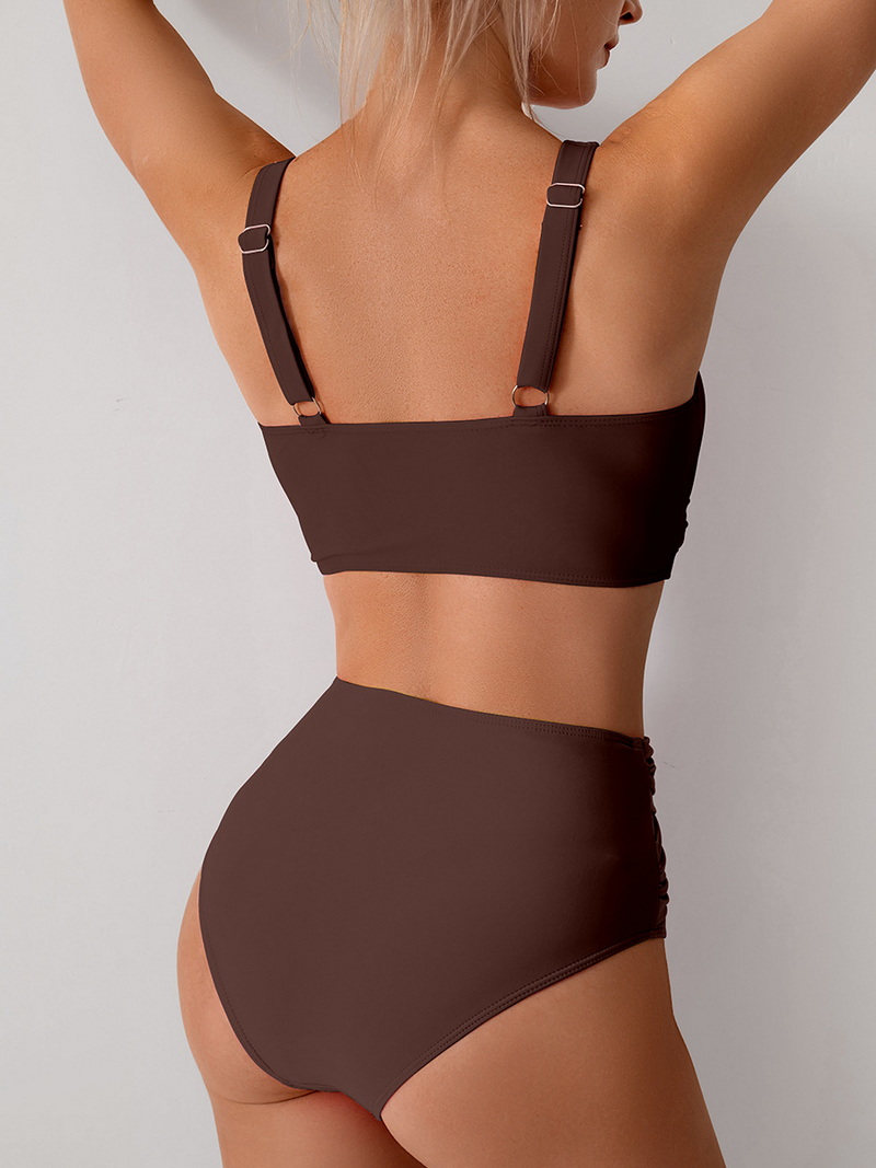 2025 Sexy Two-Piece Bikini Set - High-Waisted European Style Swimwear