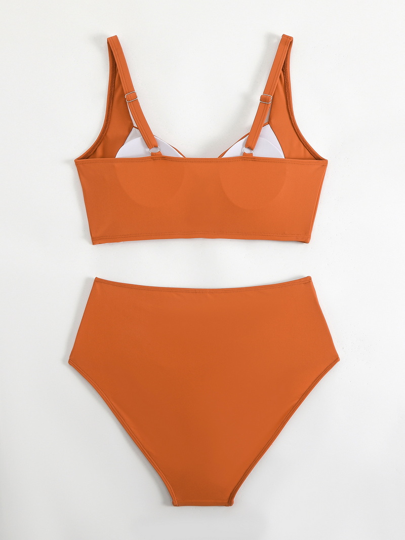 2025 High-Waisted Two-Piece Swimsuit - Sexy European Bikini Style_01