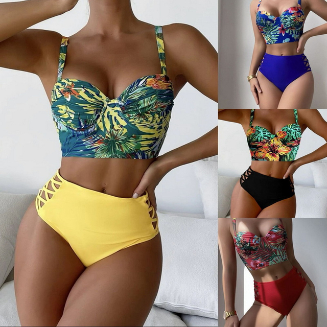 Sexy Underwire Printed Bikini - Hot Seller Two-Piece Wholesale Swimwear