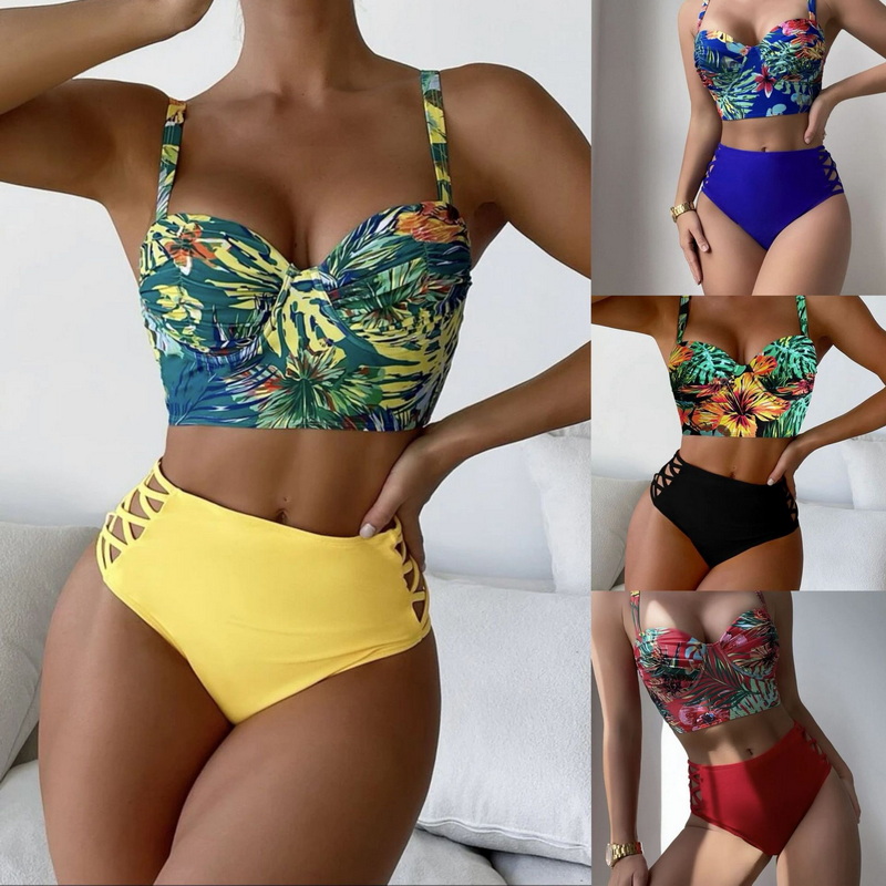 Sexy Underwire Printed Bikini - Hot Seller Two-Piece Wholesale Swimwear